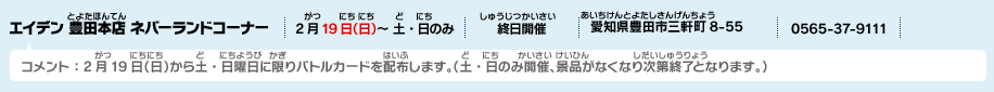 エイデン 豊田本店 ネバーランドコーナー