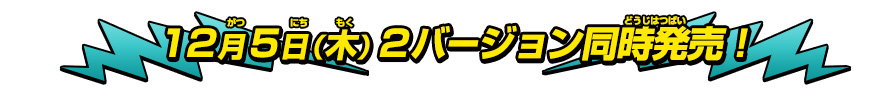 １２月５日（木）２バージョン同時発売予定！