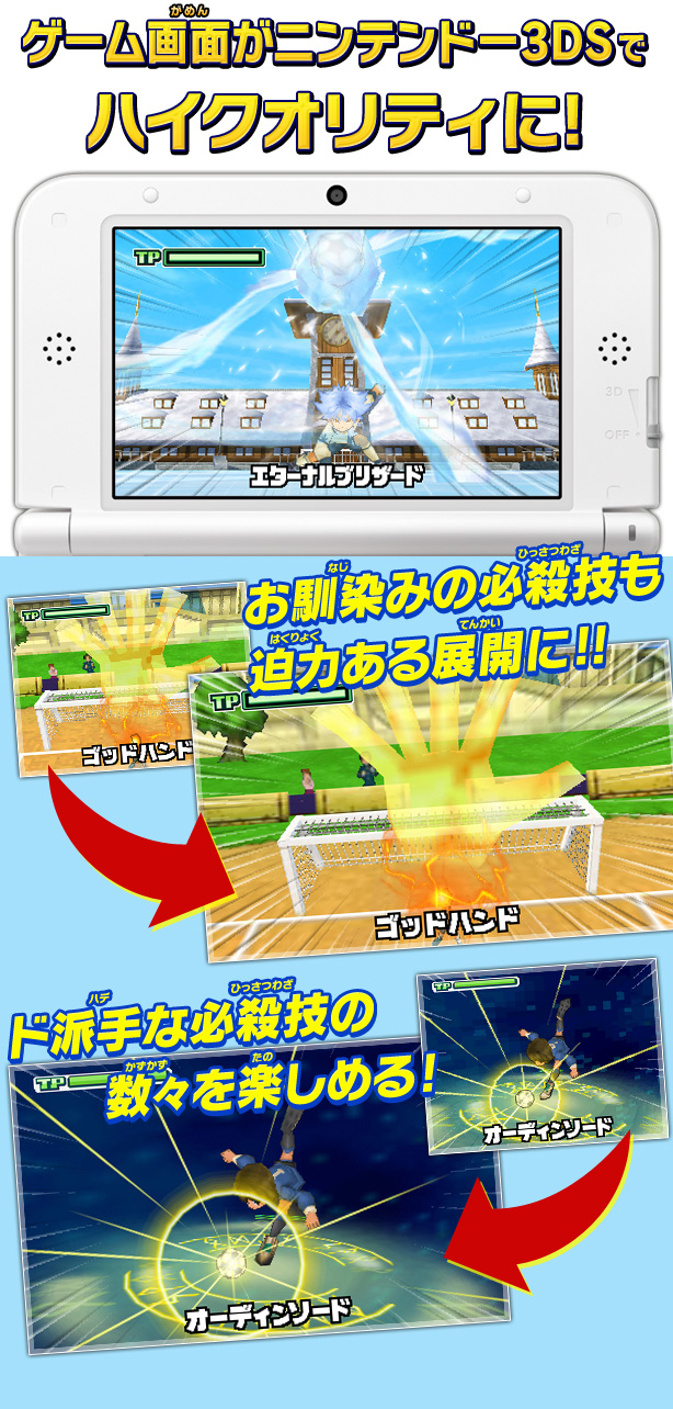 3DS ソフトのみ イナズマイレブン1・2・3 円堂守伝説