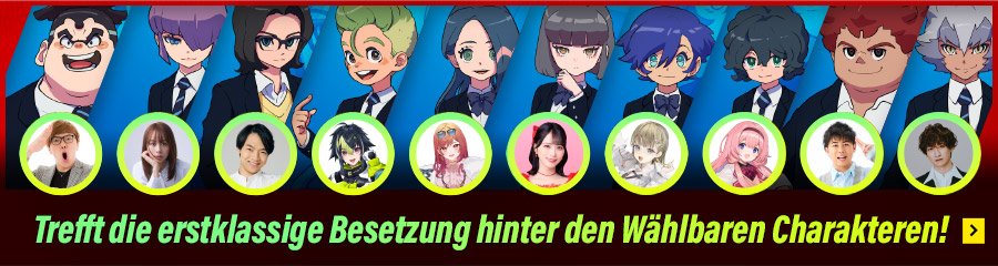 Trefft die hochkarätige Besetzung hinter den Wählbaren Charakteren!